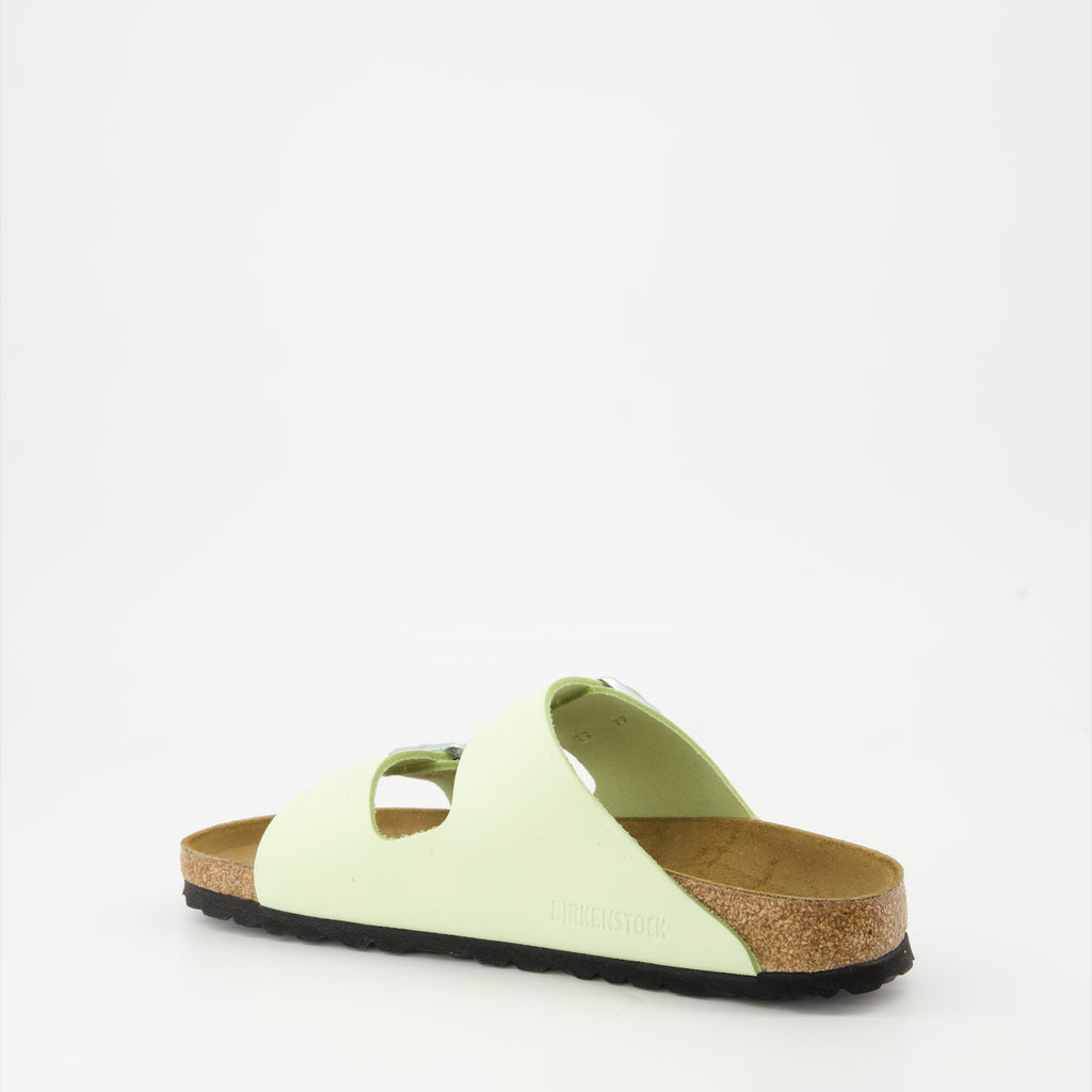Open shoes Arizona Slippers Birkenstock Green Women