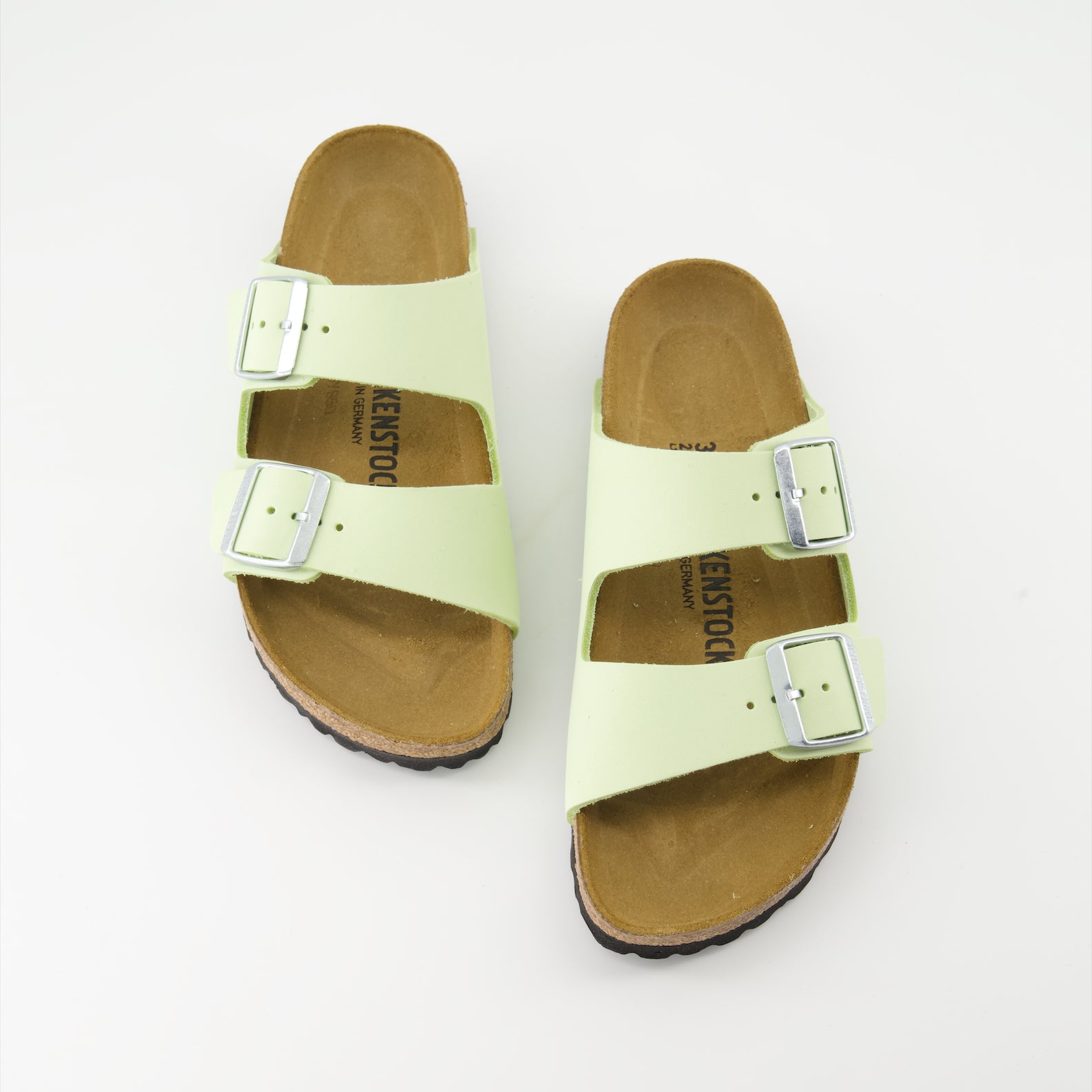 Open shoes Arizona Slippers Birkenstock Green Women