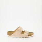 Offene schuhe Arizona Birko-Flor Hausschuhe Birkenstock Beige Femme