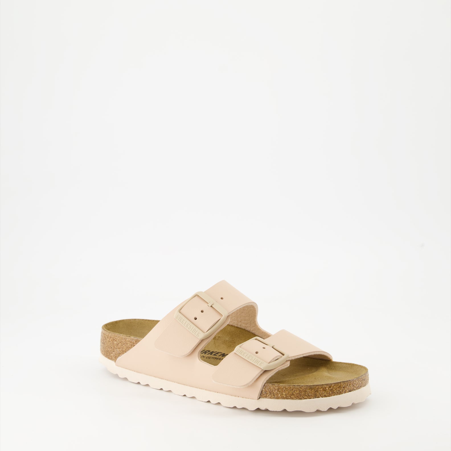 Offene schuhe Arizona Birko-Flor Hausschuhe Birkenstock Beige Femme