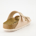 Offene schuhe Arizona Birko-Flor Hausschuhe Birkenstock Beige Femme