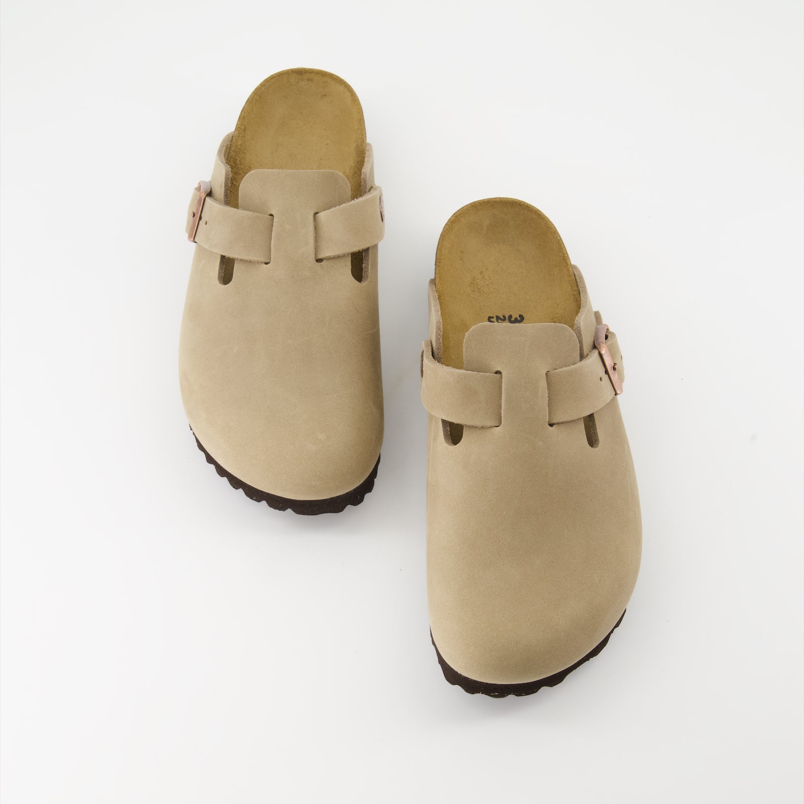Chaussures ouvertes Mules Boston Birkenstock Beige Femme