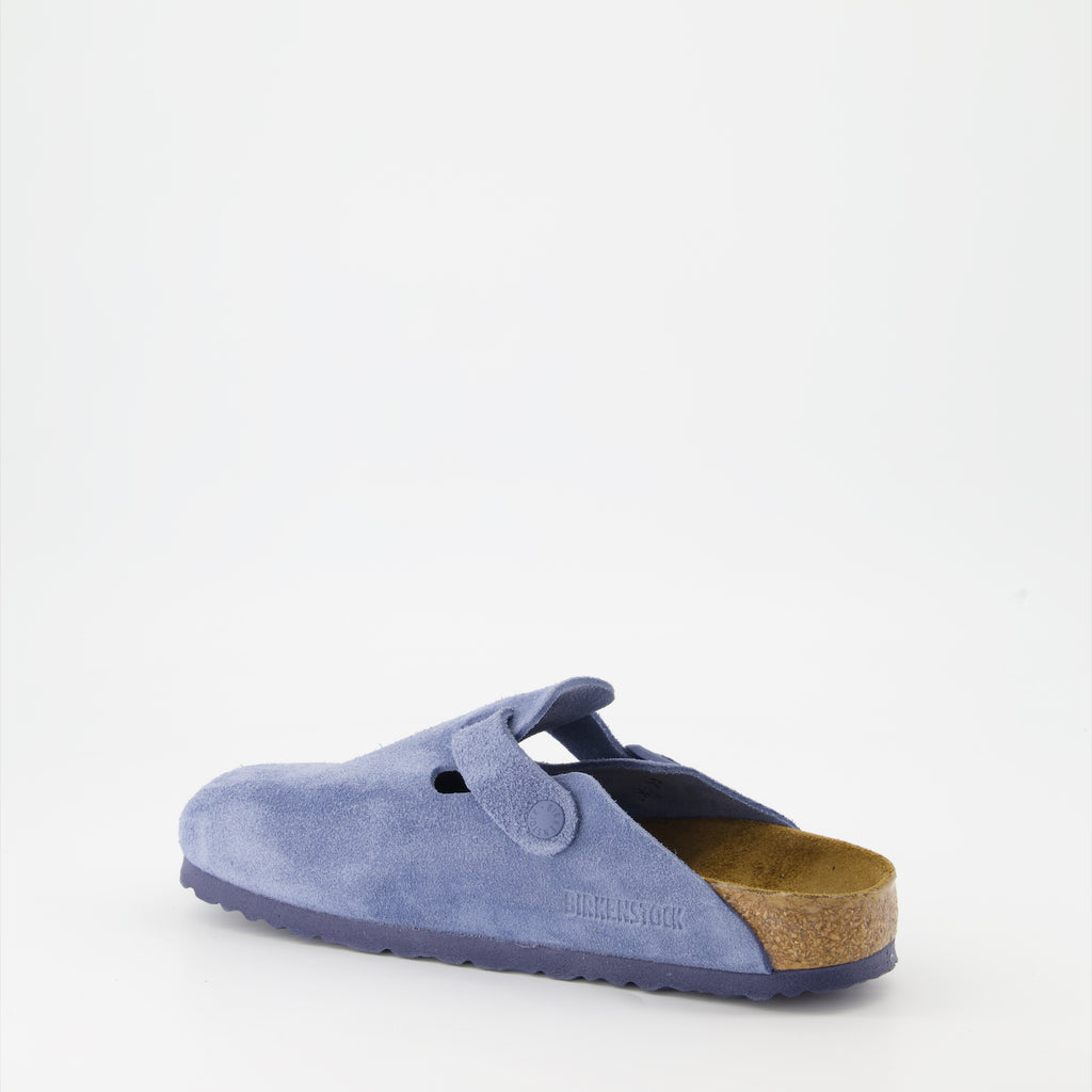 Chaussures ouvertes Mules Boston Birkenstock Bleu Femme