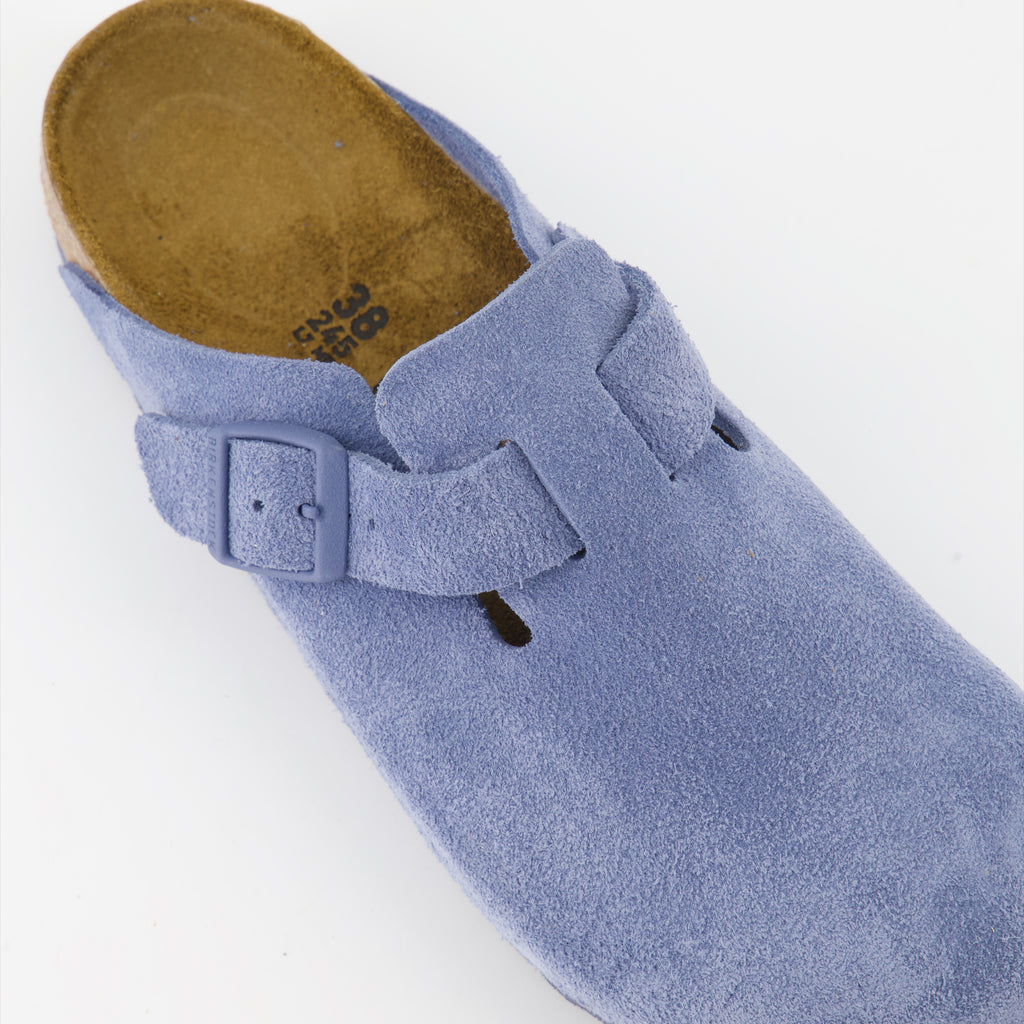 Chaussures ouvertes Mules Boston Birkenstock Bleu Femme