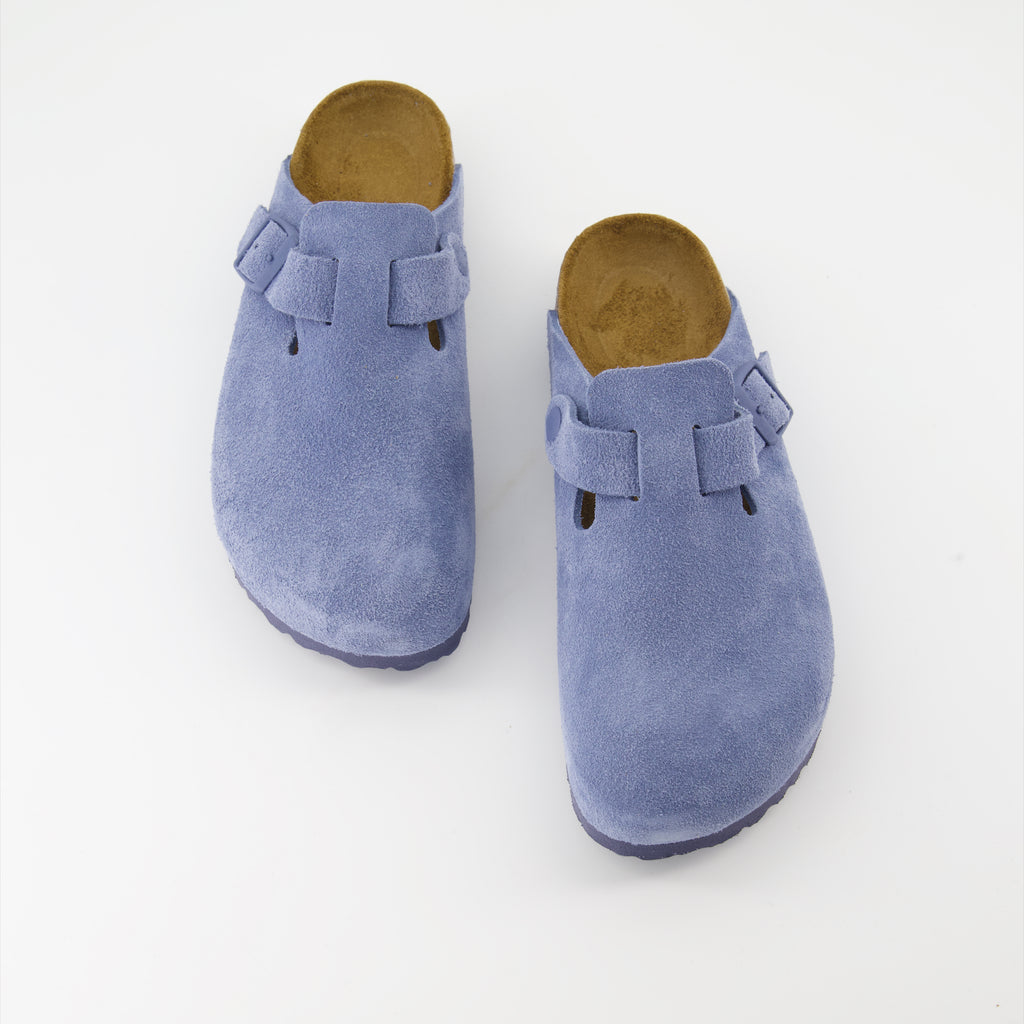 Chaussures ouvertes Mules Boston Birkenstock Bleu Femme