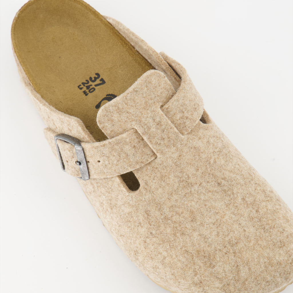 Offene schuhe Mules Boston Birkenstock Beige Femme