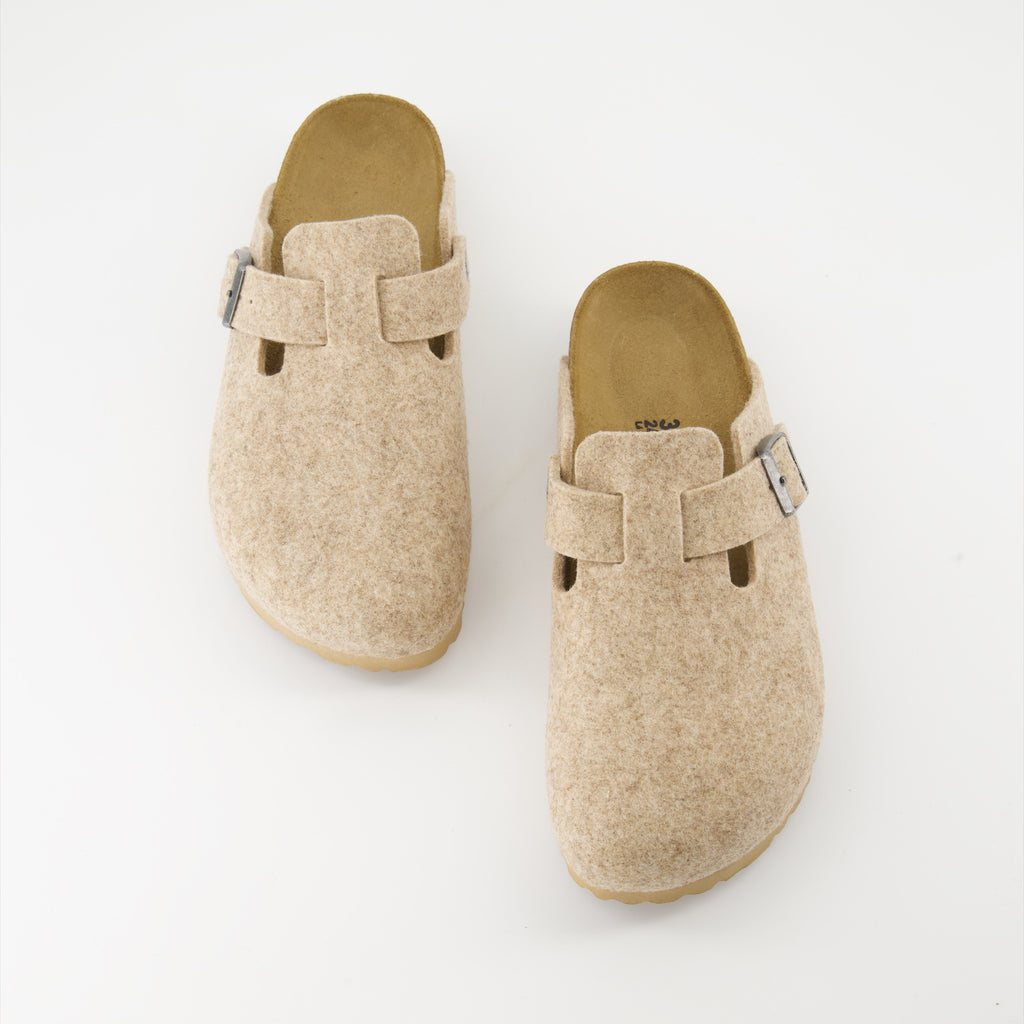 Offene schuhe Mules Boston Birkenstock Beige Femme