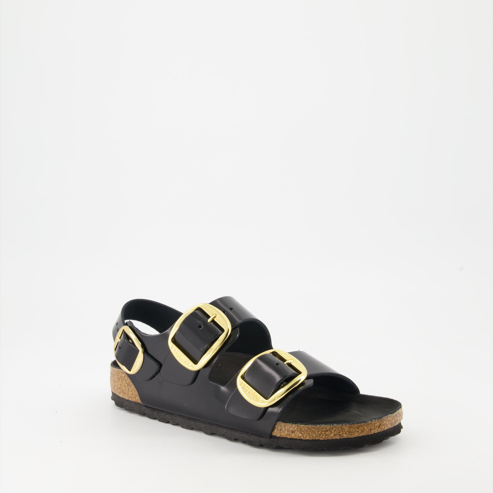 Chaussures ouvertes Sandales Milano Big Buckle Birkenstock Noir Femme