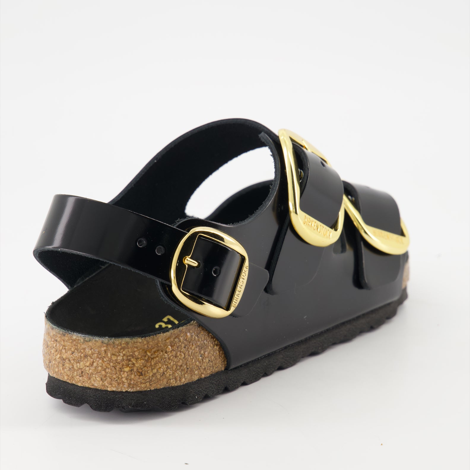 Chaussures ouvertes Sandales Milano Big Buckle Birkenstock Noir Femme