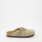 Open shoes Boston Mules Birkenstock Beige Women