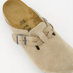 Open shoes Boston Mules Birkenstock Beige Women