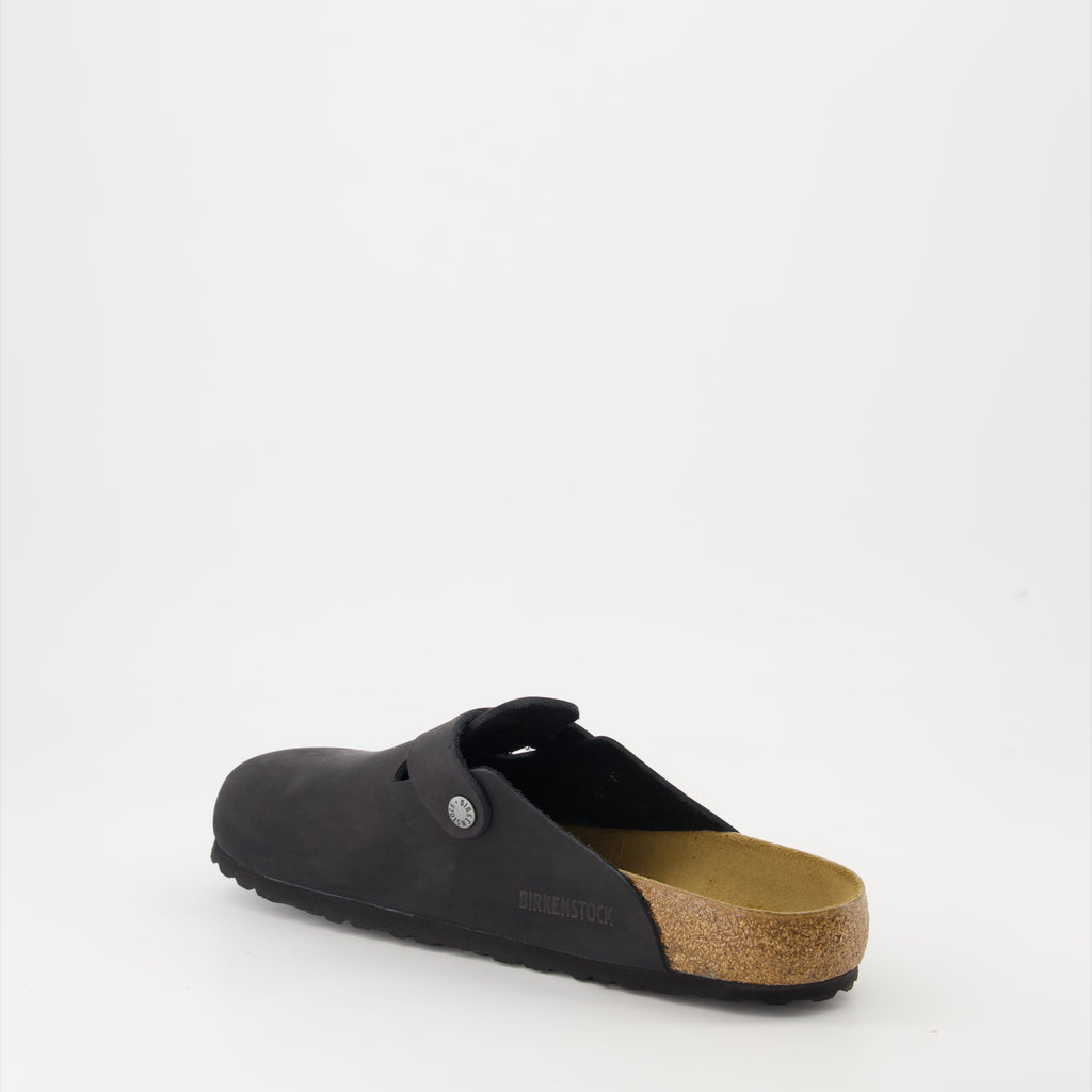 Open shoes Boston Mules Birkenstock Black Homme