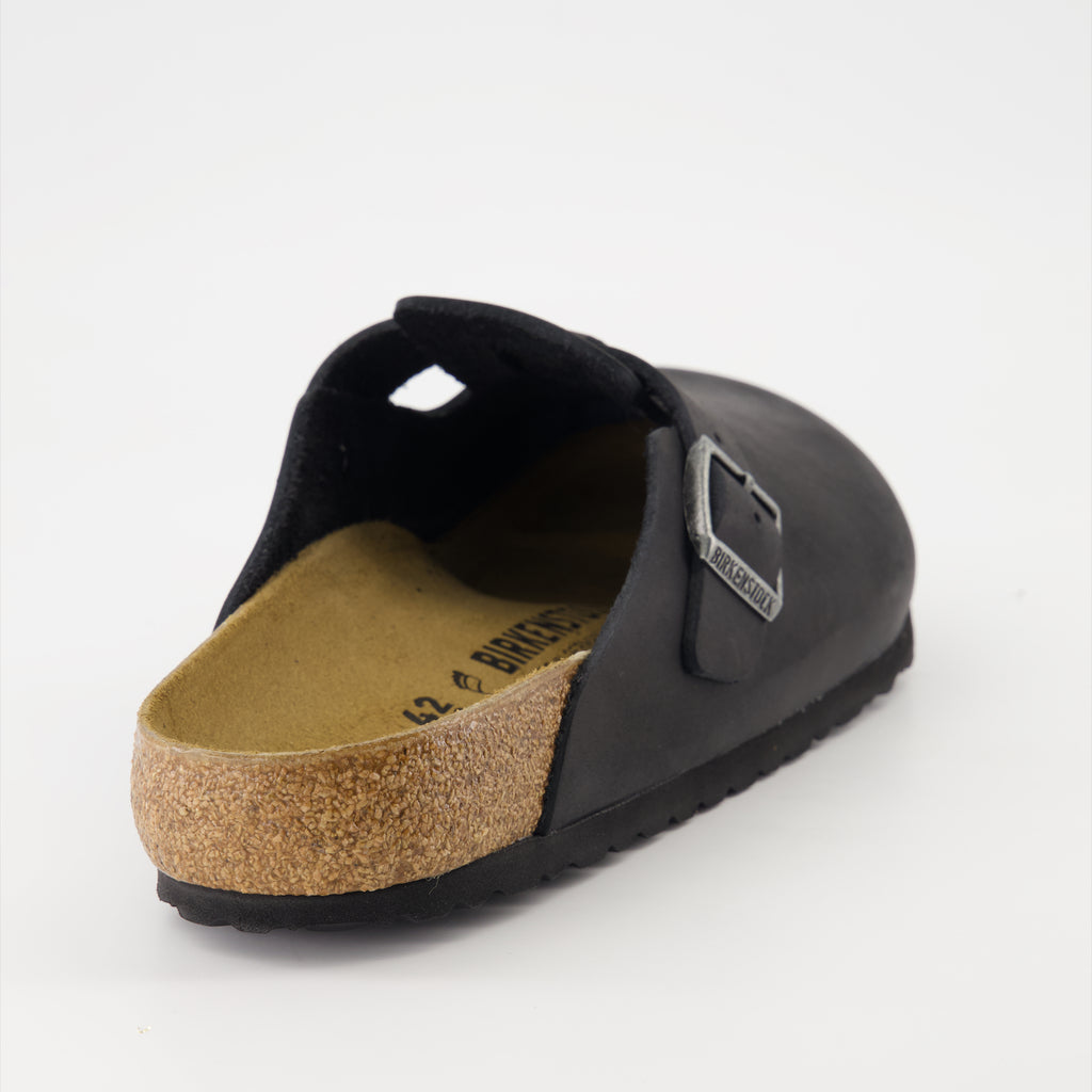 Open shoes Boston Mules Birkenstock Black Homme