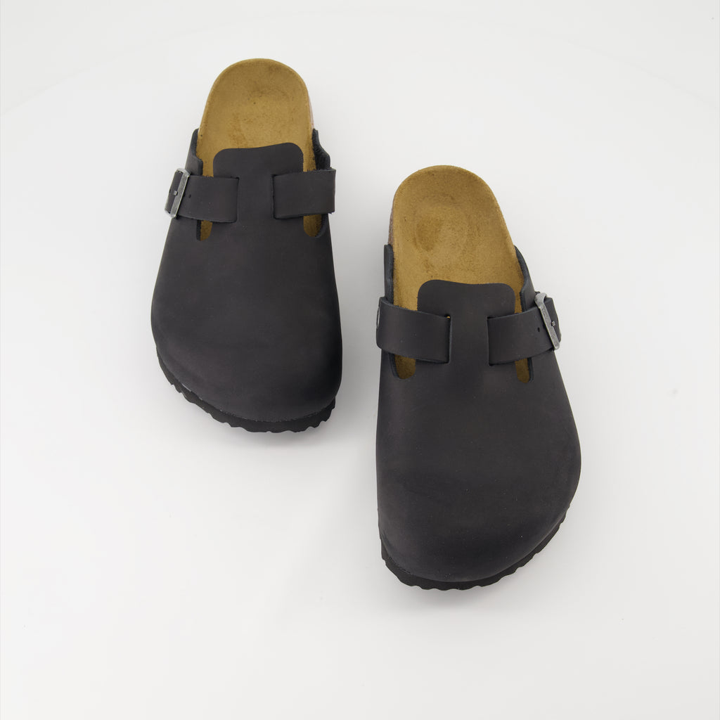 Open shoes Boston Mules Birkenstock Black Homme