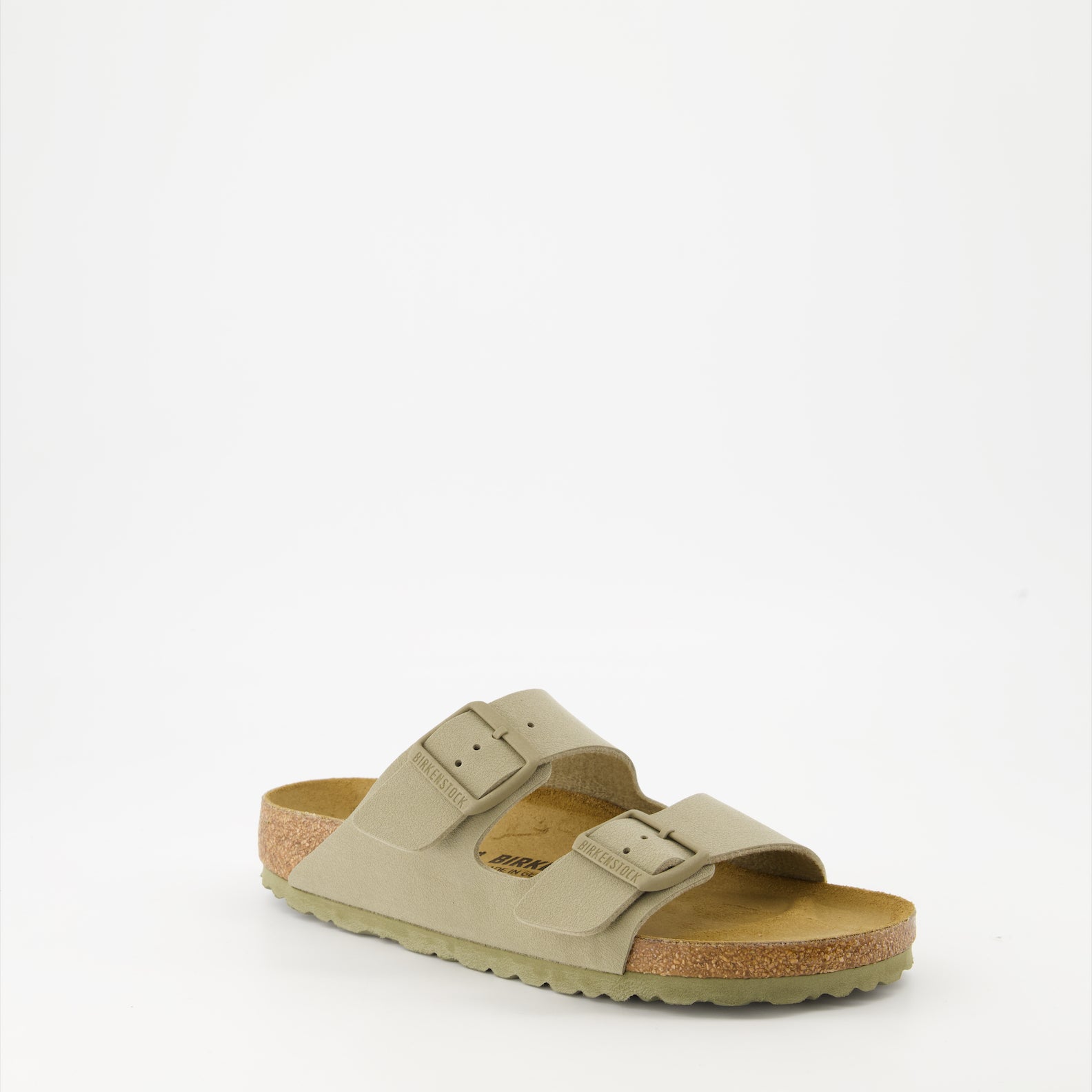 Scarpe aperte Claquettes Arizona Birko-Flor Birkenstock Cachi Femme