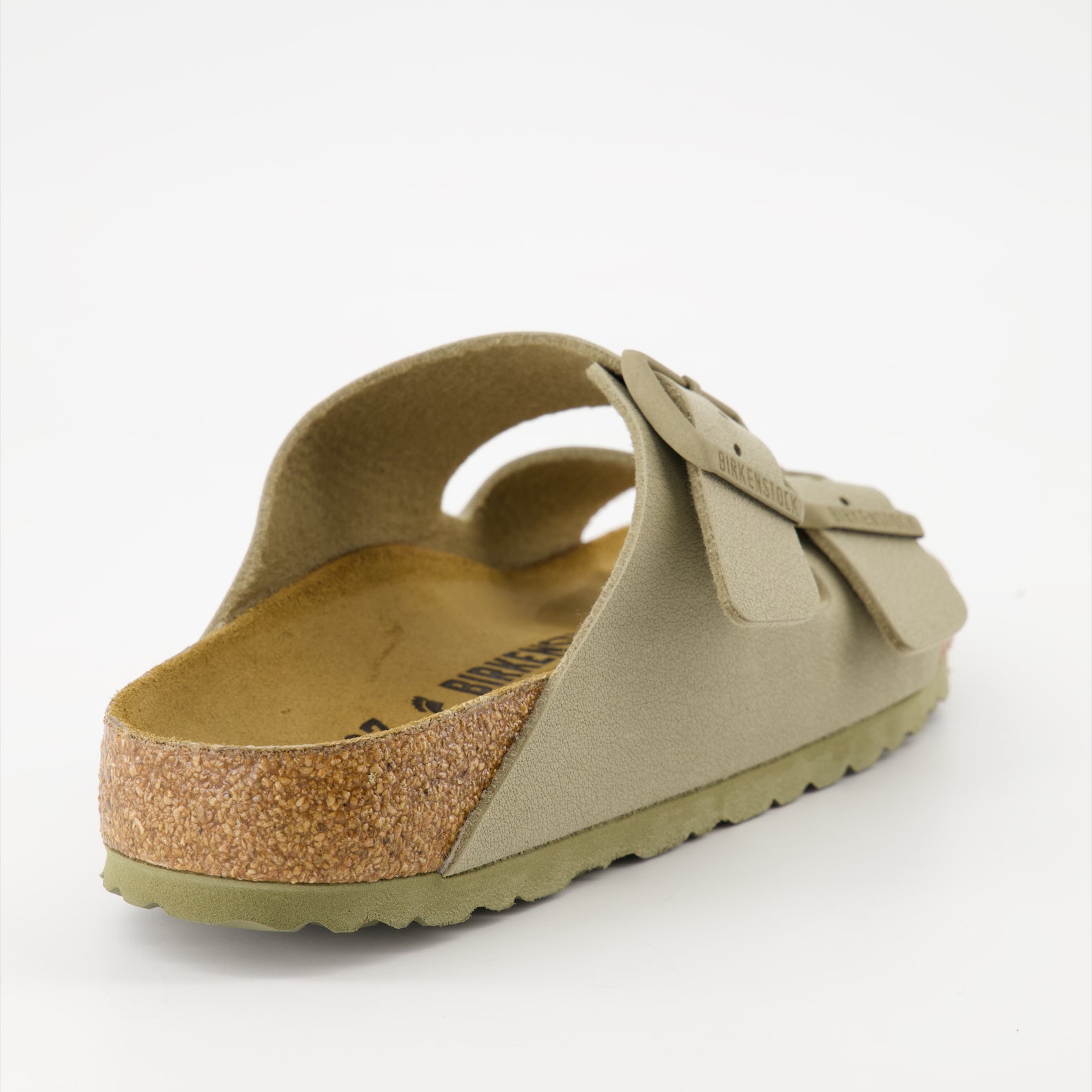 Scarpe aperte Claquettes Arizona Birko-Flor Birkenstock Cachi Femme