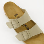 Offene schuhe Claquettes Arizona Birko-Flor Birkenstock Khaki Femme
