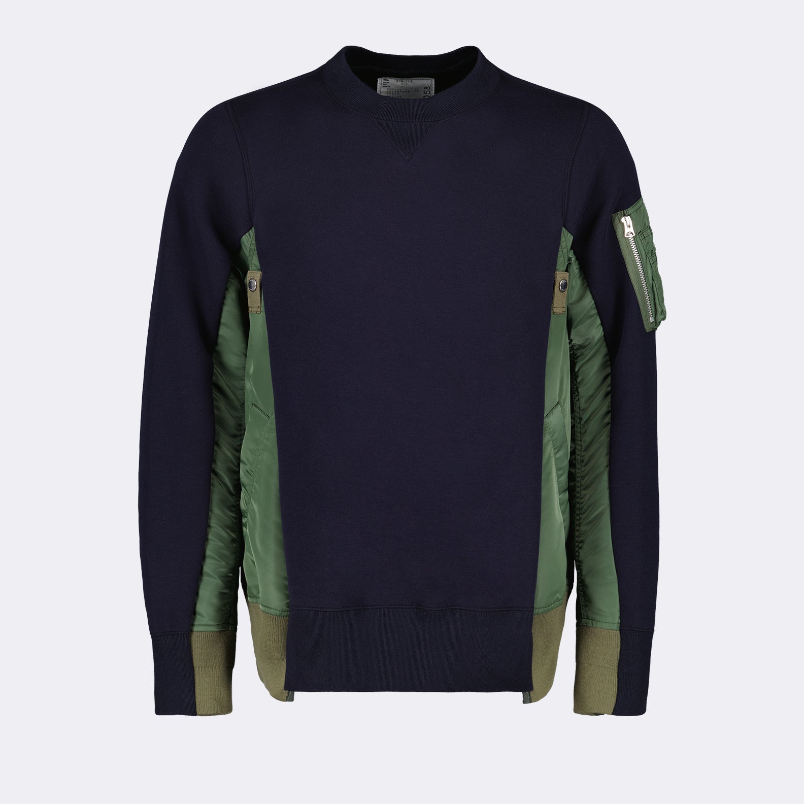 Knitwear Bi-material sweater Sacai Blue Man