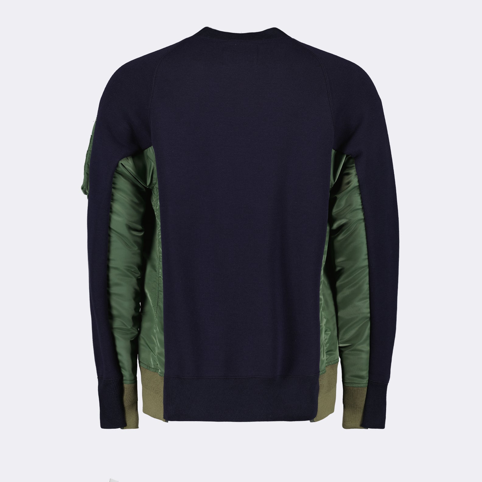 Knitwear Bi-material sweater Sacai Blue Man