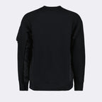 Knitwear Bi-material sweater Sacai Black Man