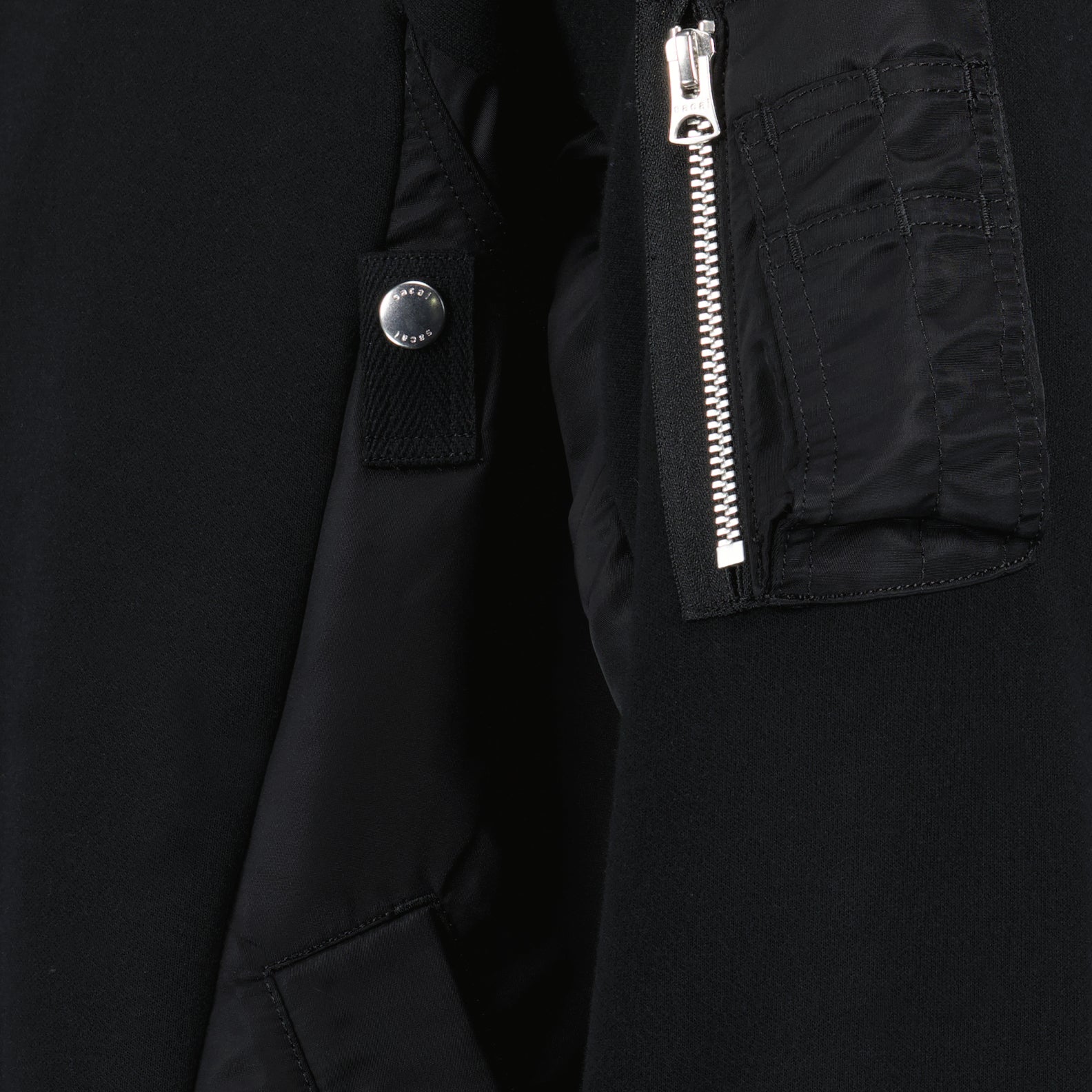 Knitwear Bi-material sweater Sacai Black Man