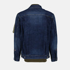 재킷 Veste hybride en denim et nylon Sacai 파란색 Homme