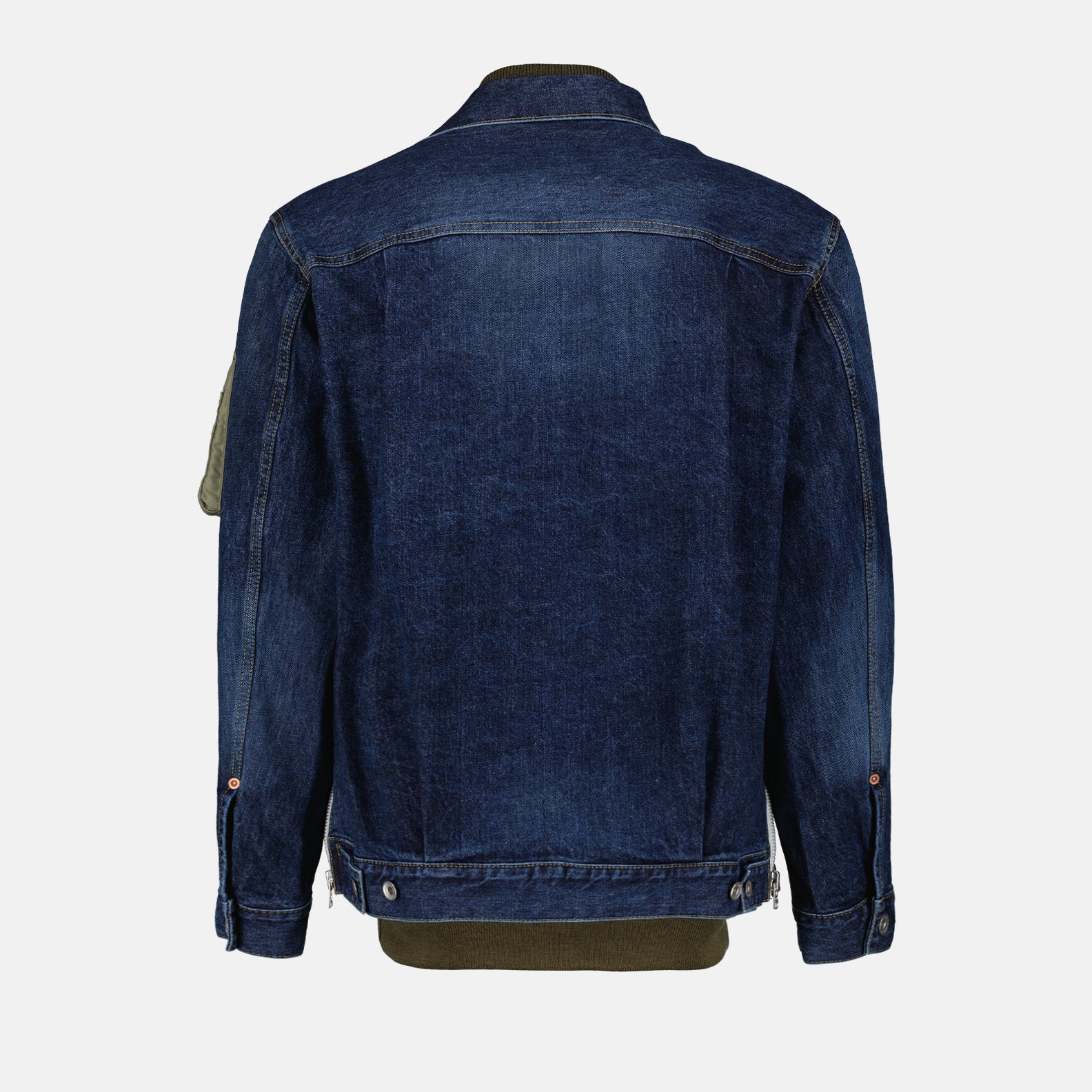 재킷 Veste hybride en denim et nylon Sacai 파란색 Homme