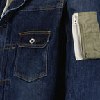 재킷 Veste hybride en denim et nylon Sacai 파란색 Homme