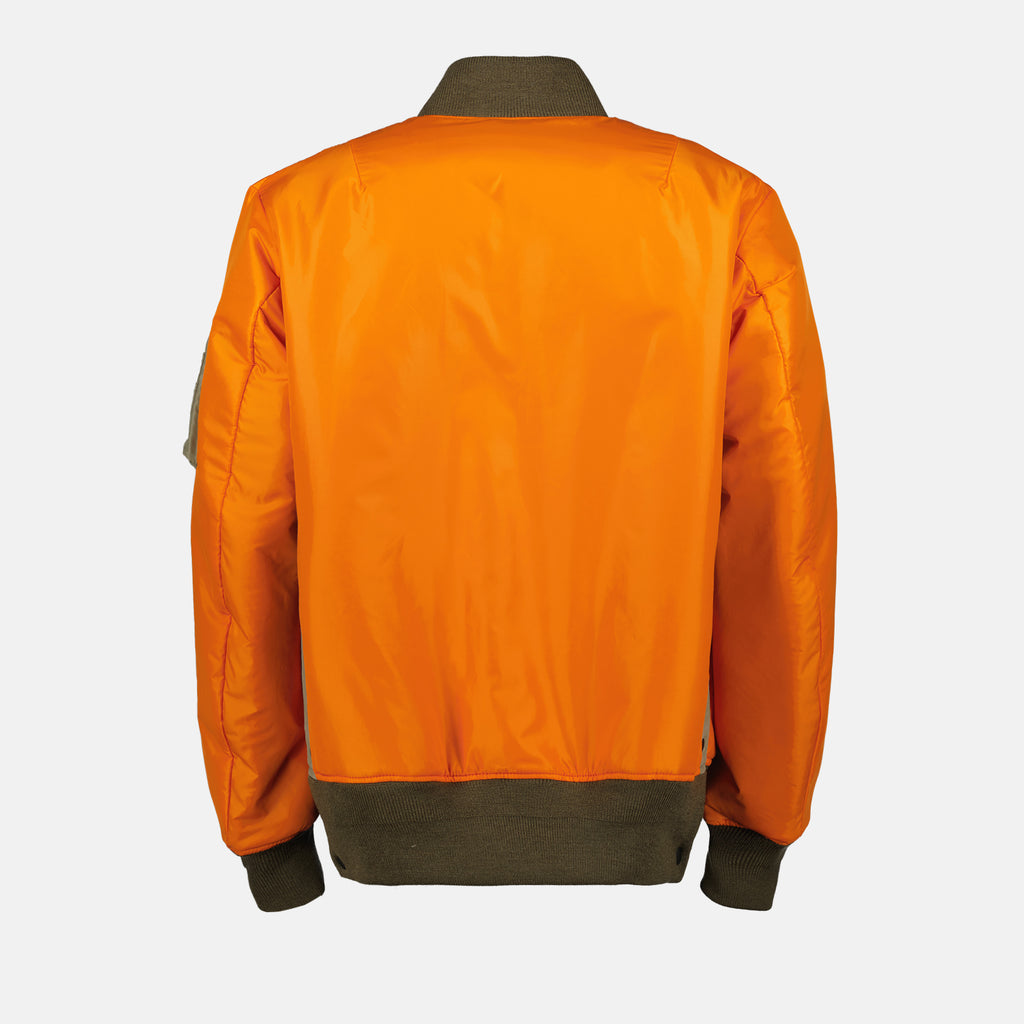 Vestes Bomber réversible en nylon Sacai Orange Homme