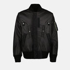 Jaquetas Bomber Reversível em Nylon Sacai Preto Homme