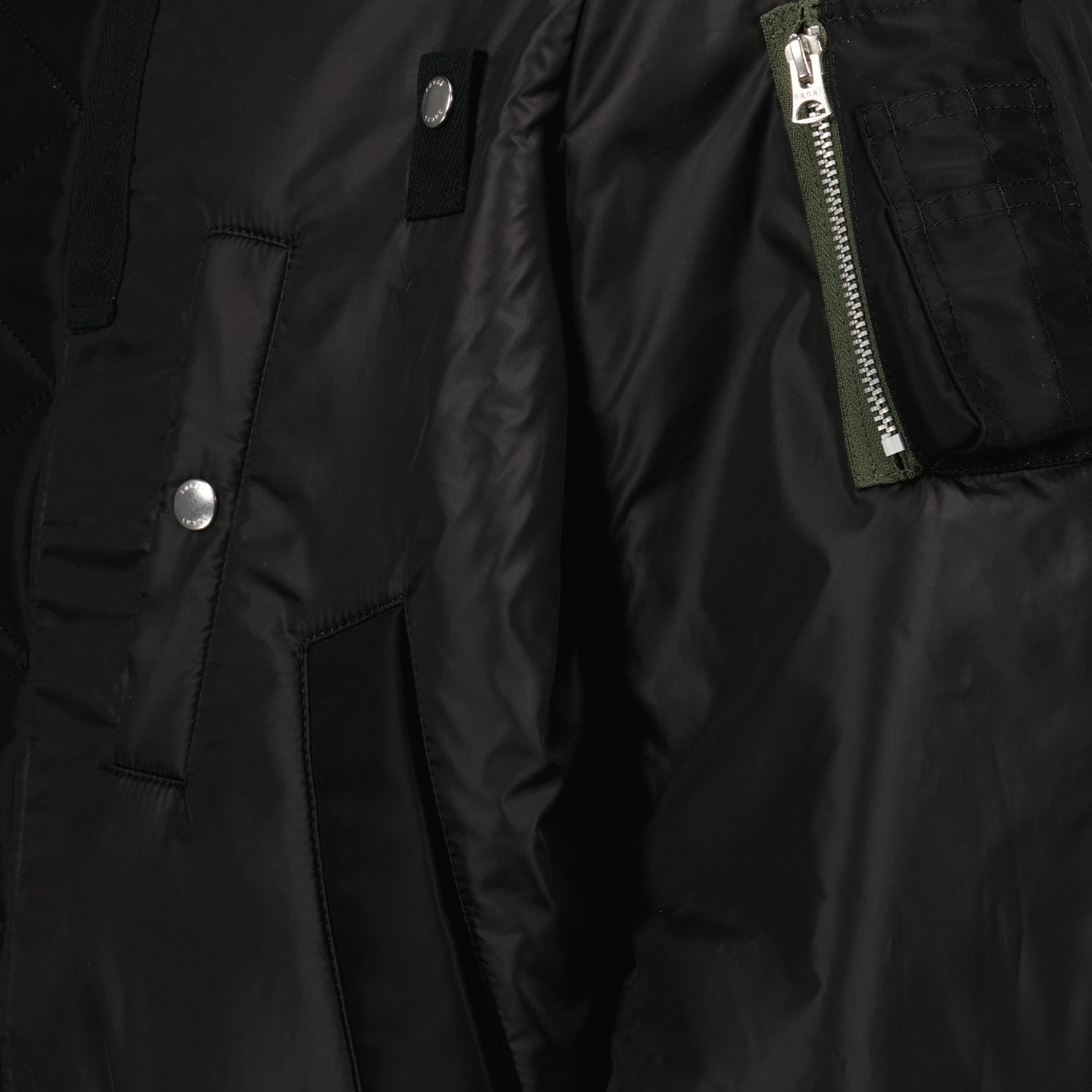 Reversible nylon bomber jacket
