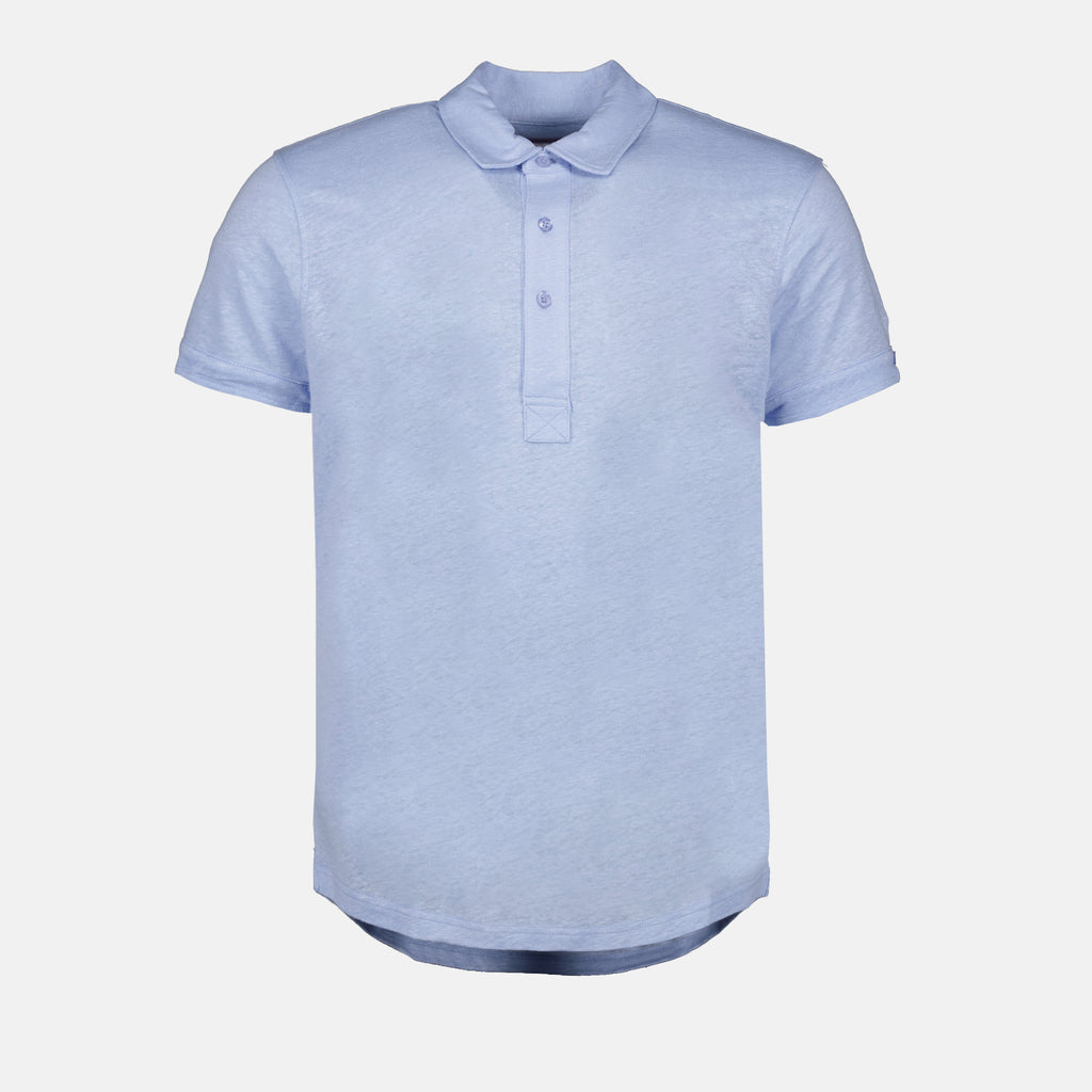 Polo shirts Sebastian Linen Polo Orlebar Brown Blue Men