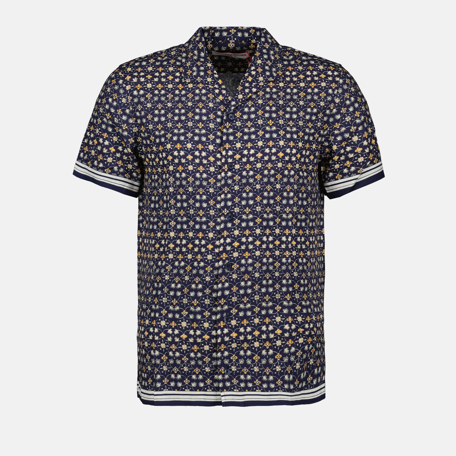 Hemden Chemise Hibbert Fiore Orlebar Brown Dunkelblau Homme