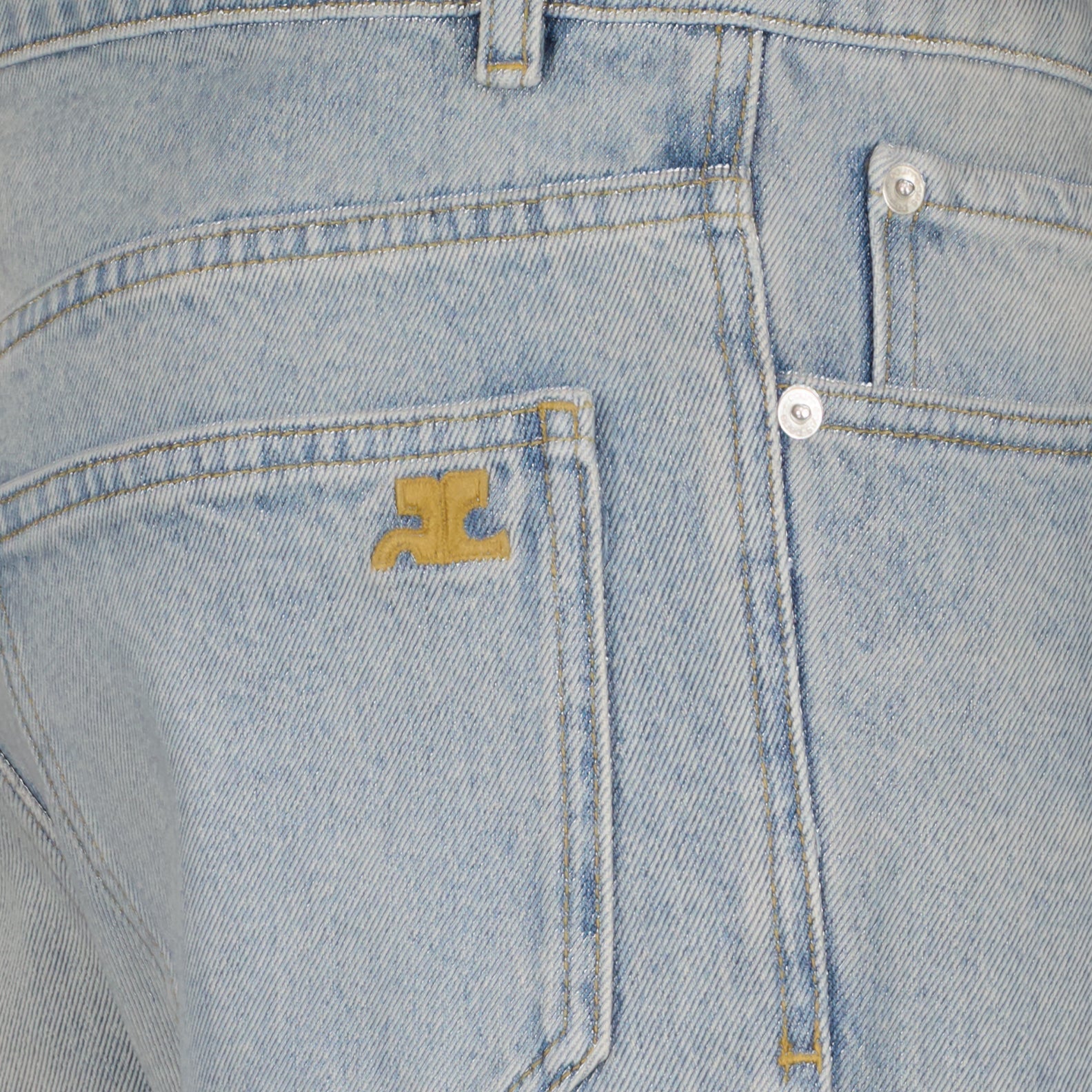 Calças Jeans Retos Courrèges Azul Homme