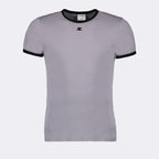 T-shirts T-shirt contraste Réédition Courrèges Gris Homme
