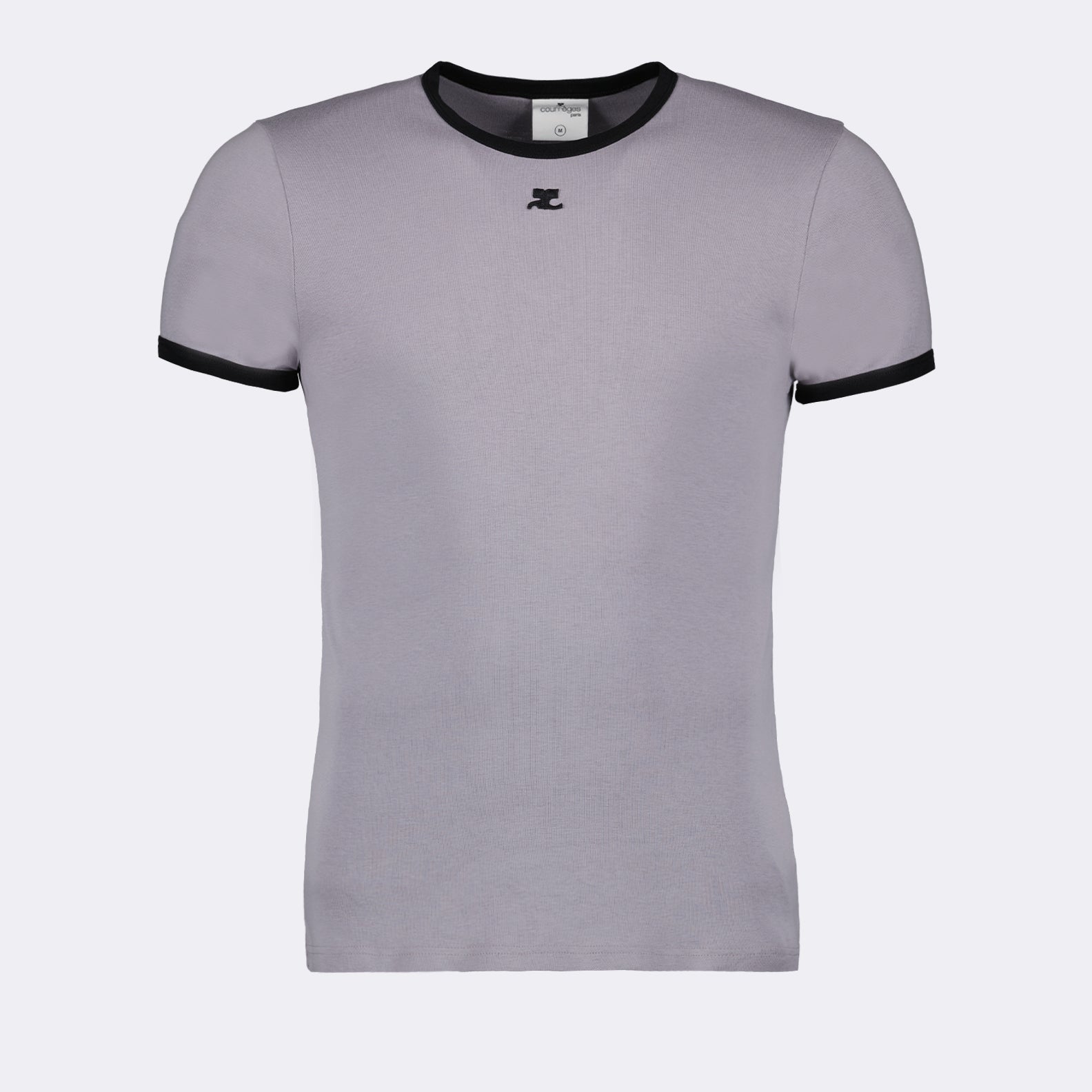 Camisetas T-shirt Reedição em Contraste Courrèges Cinza Homme