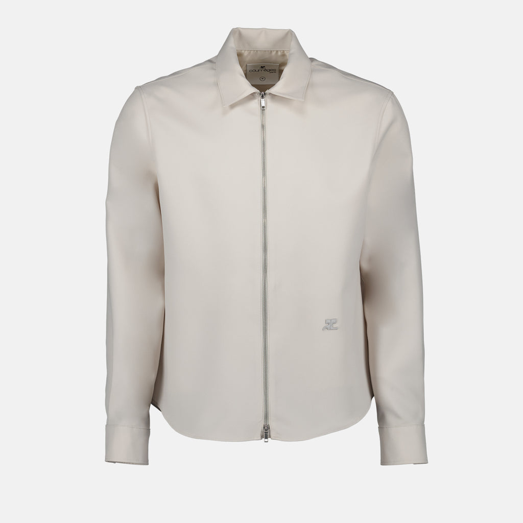 Camicie Giacca in Twill con Zip Courrèges Grigio Homme