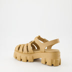 Chaussures ouvertes Sandales Monolith Prada Beige Femme