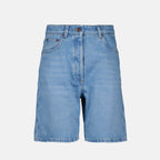 Shorts Short en denim Prada Azul Femme