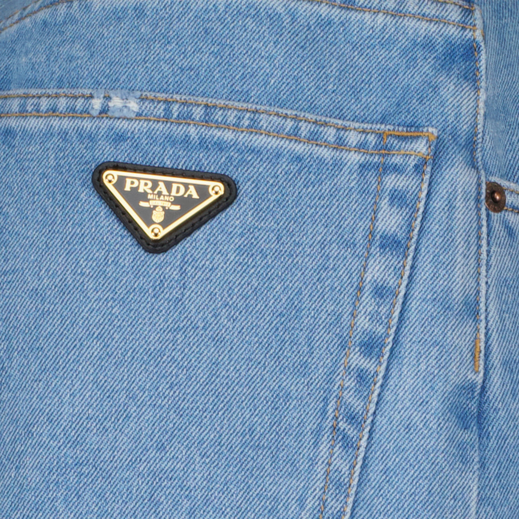 Shorts Short en denim Prada Azul Femme