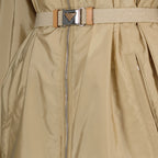 Abrigos Parka Re-Nylon Prada Beige Femme