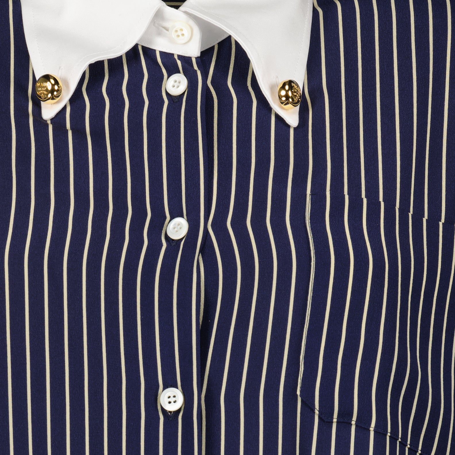 Shirts Oversized Striped Shirt Prada Dark blue Women