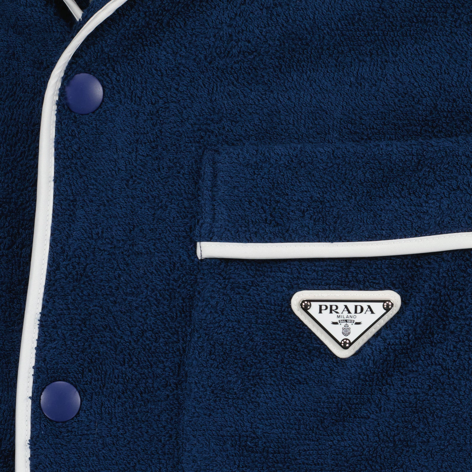 Hemden Chemise en coton éponge Prada Dunkelblau Homme