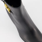 Botines Bottines VLogo en cuir Valentino Garavani Negro Femme