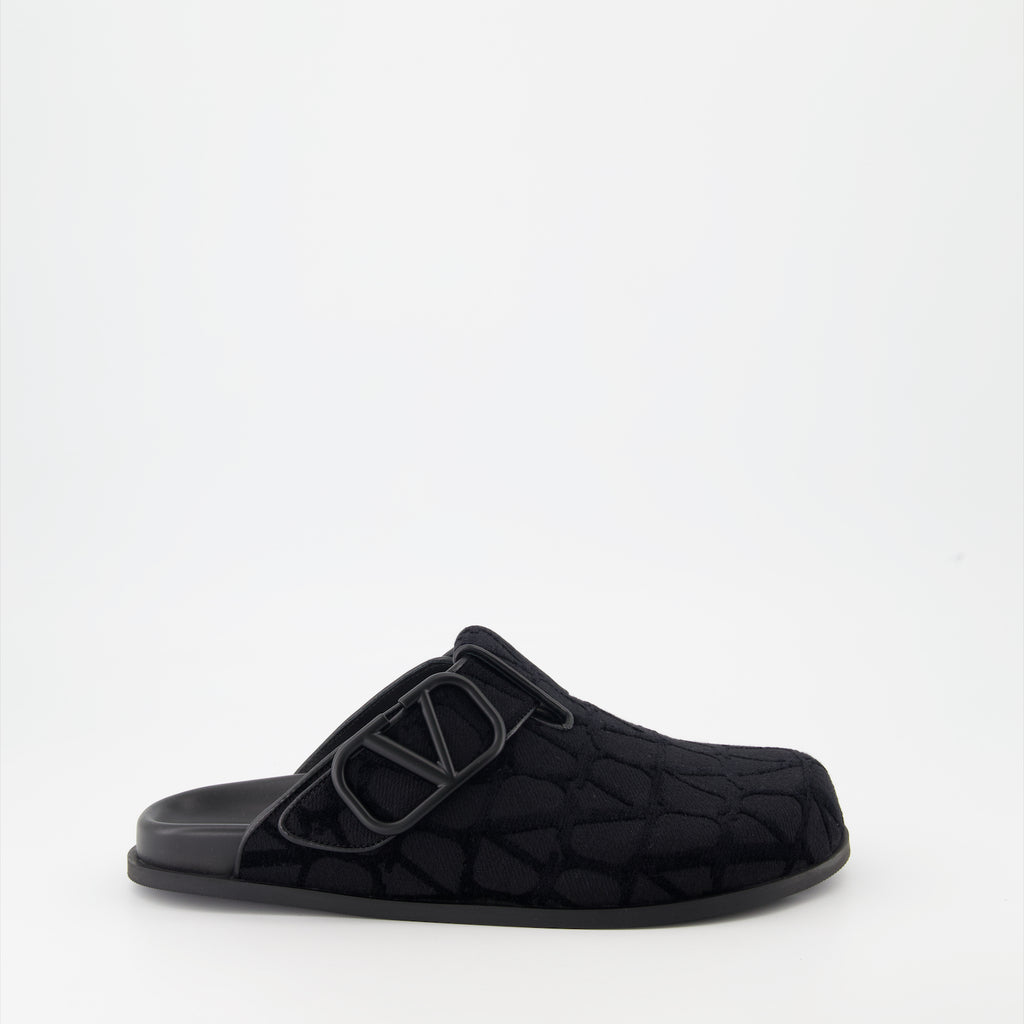 Offene schuhe VLogo Monogram Mules Valentino Garavani Schwarz Homme