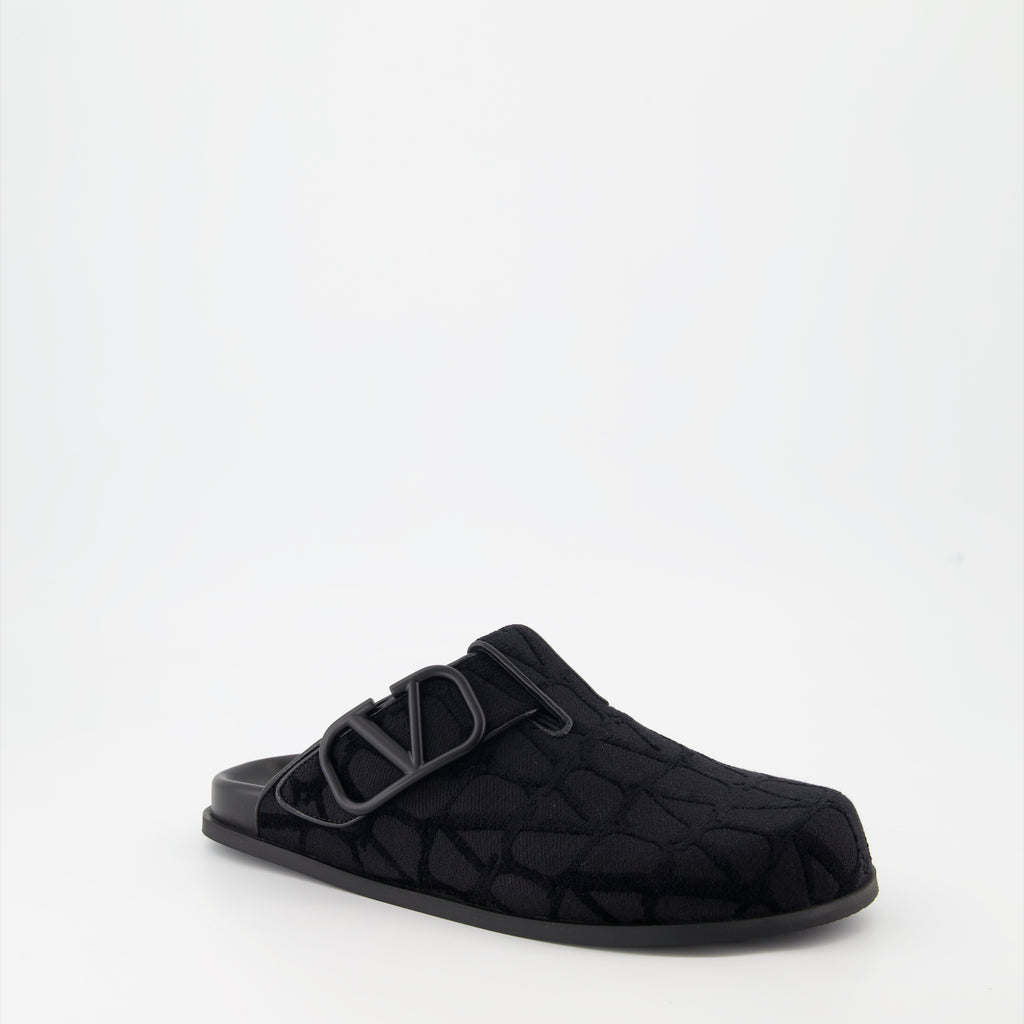 Offene schuhe VLogo Monogram Mules Valentino Garavani Schwarz Homme