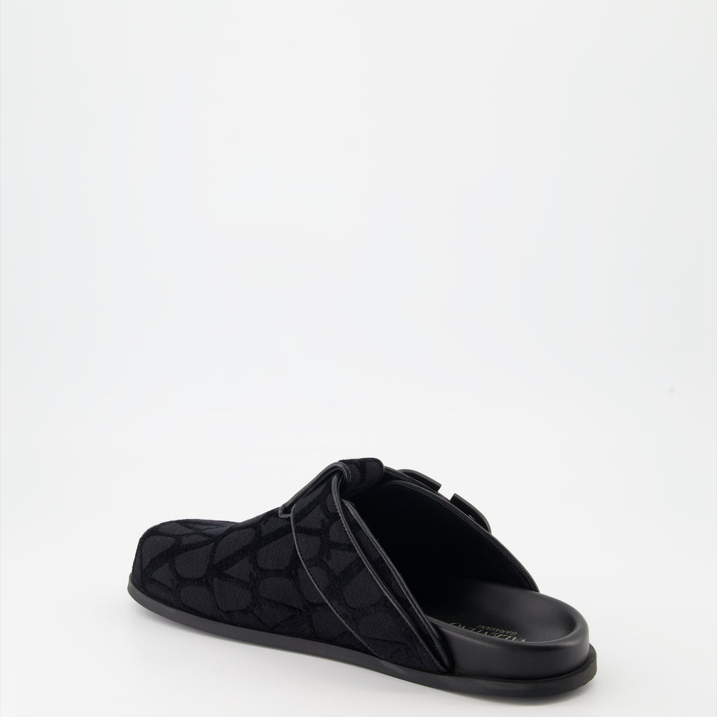 Offene schuhe VLogo Monogram Mules Valentino Garavani Schwarz Homme