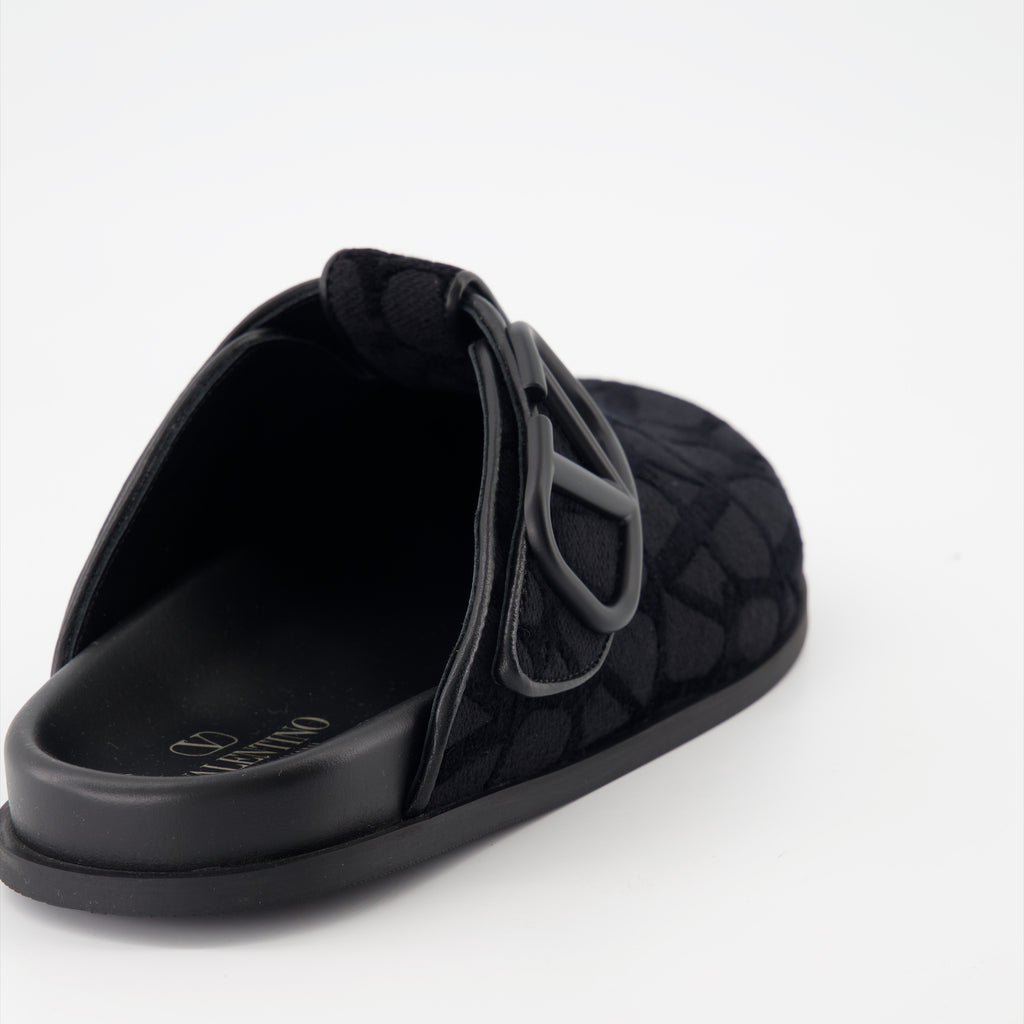 Offene schuhe VLogo Monogram Mules Valentino Garavani Schwarz Homme