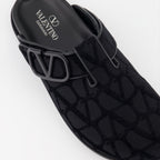 Offene schuhe VLogo Monogram Mules Valentino Garavani Schwarz Homme