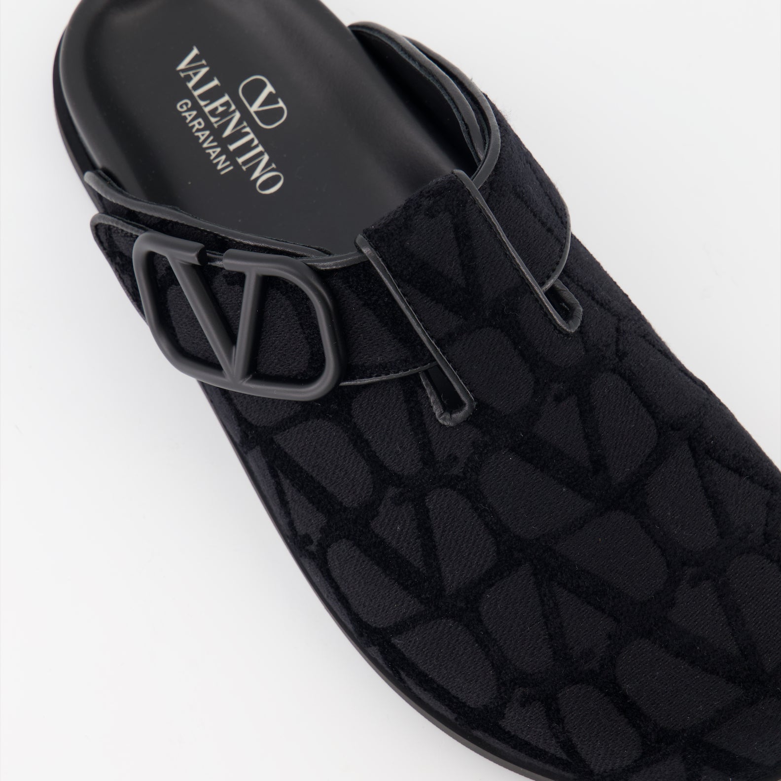 Offene schuhe VLogo Monogram Mules Valentino Garavani Schwarz Homme